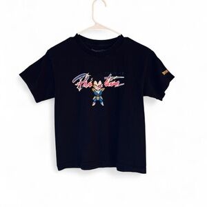 Primitive x Dragon Ball Z Black Kids T-Shirt with Colorful Vegeta Graphic